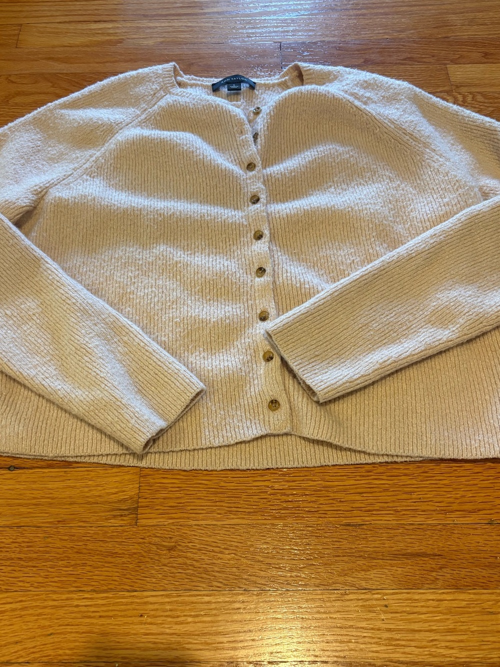 Ann Taylor Blush Pink Button-Front Women’s Cardigan - Medium